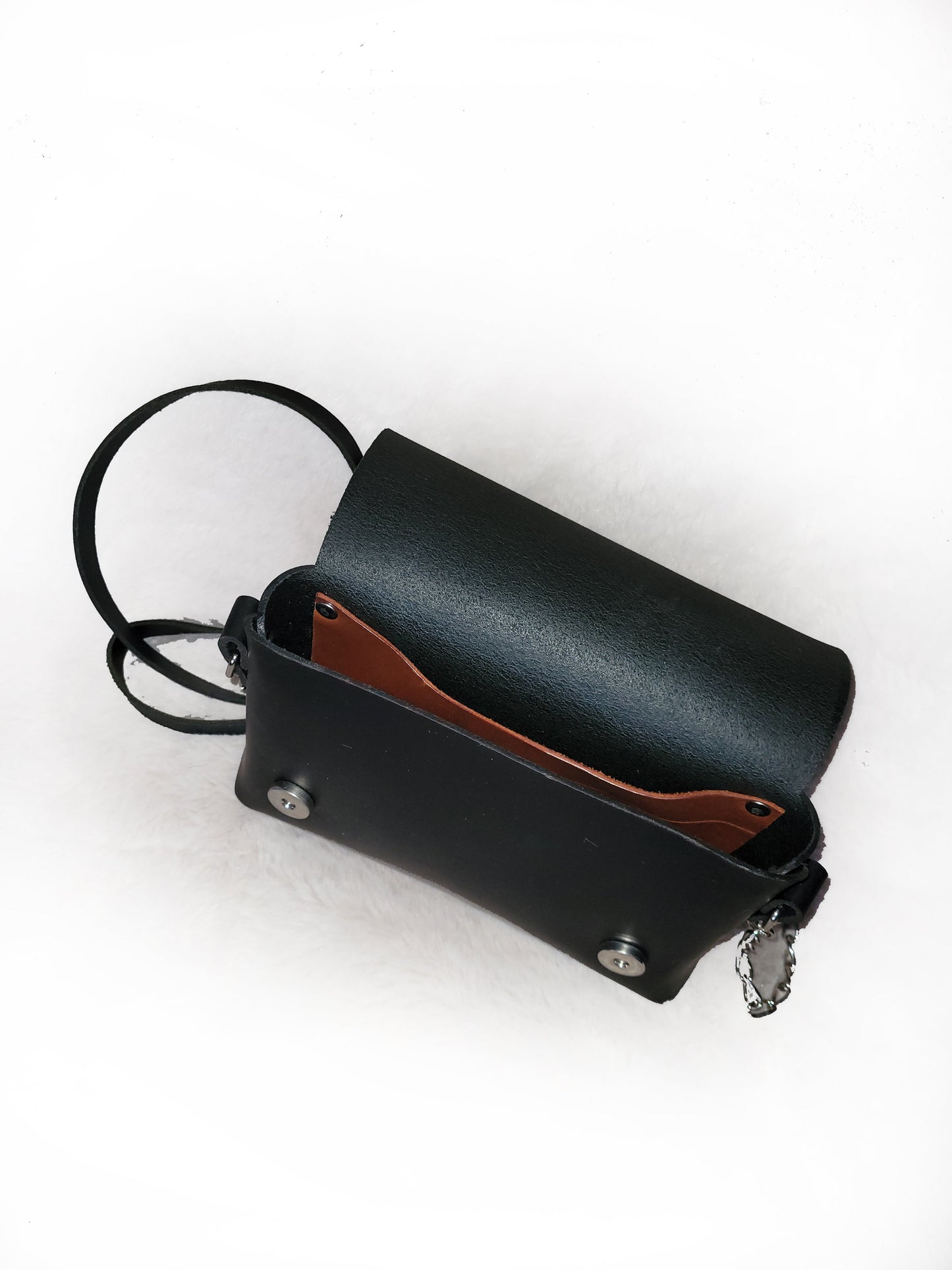 Petit sac trotteur noir violet/noir CAM&LEO