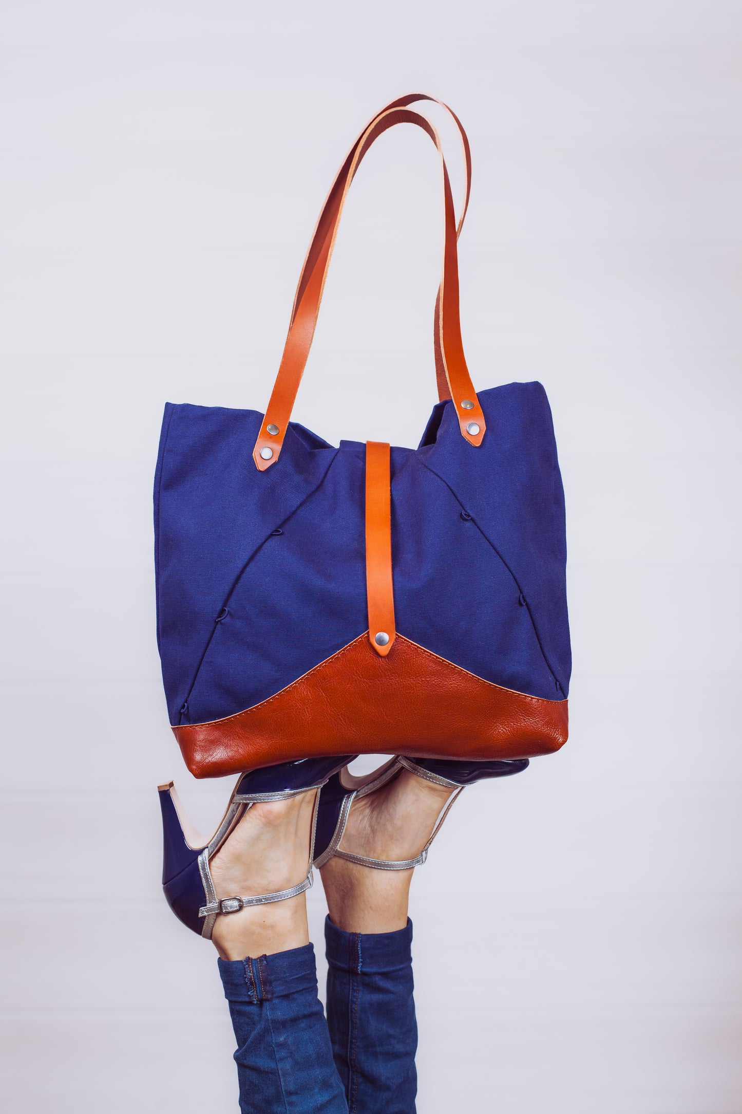 Sac cabas "Single" bleu