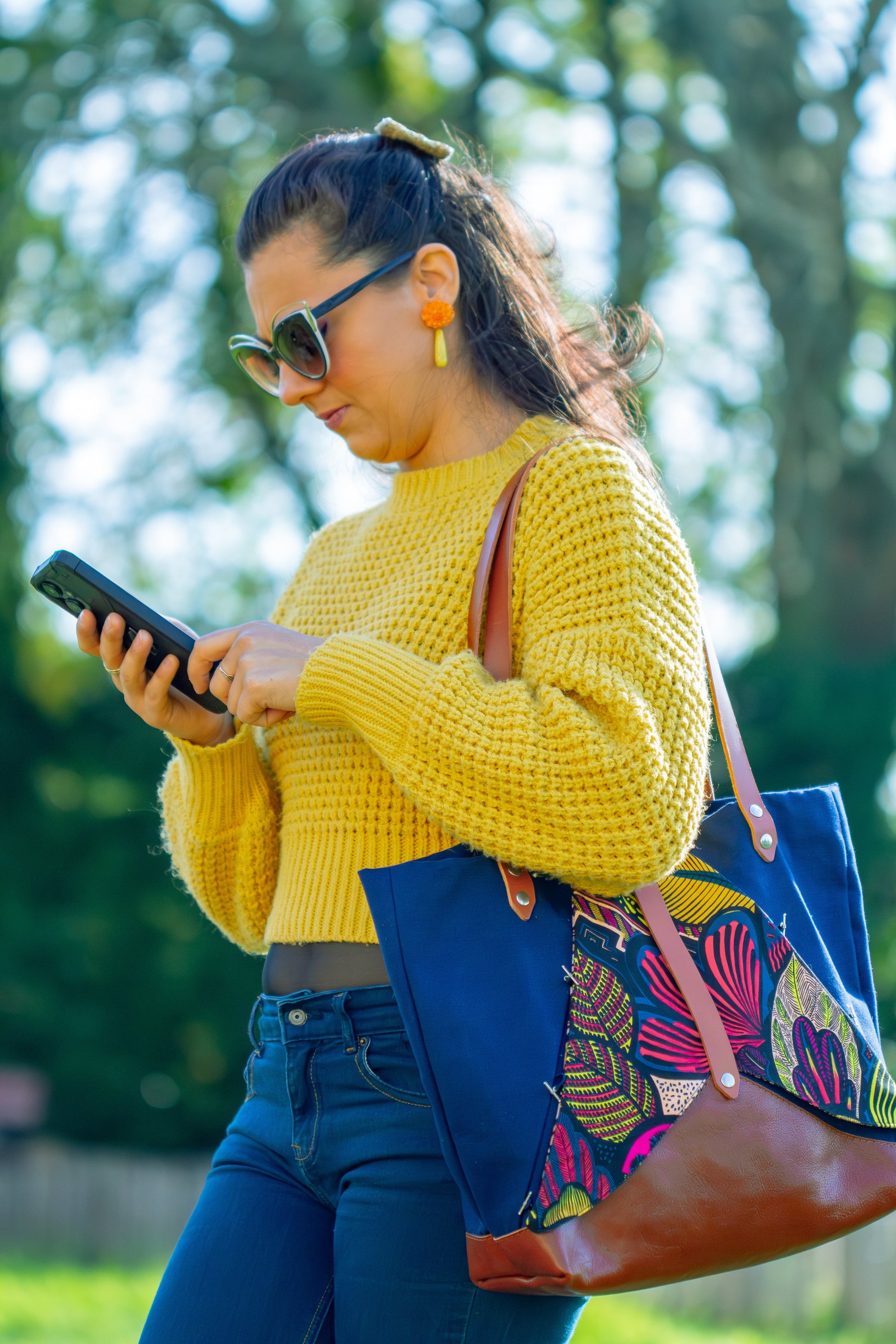 sac single bleu neon + Ecaille coloré CAM&LEO