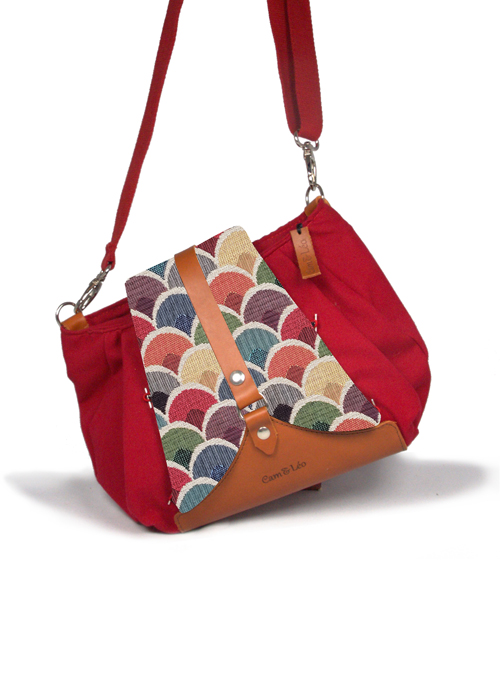 sac personnalisable femme motif écaille coloré